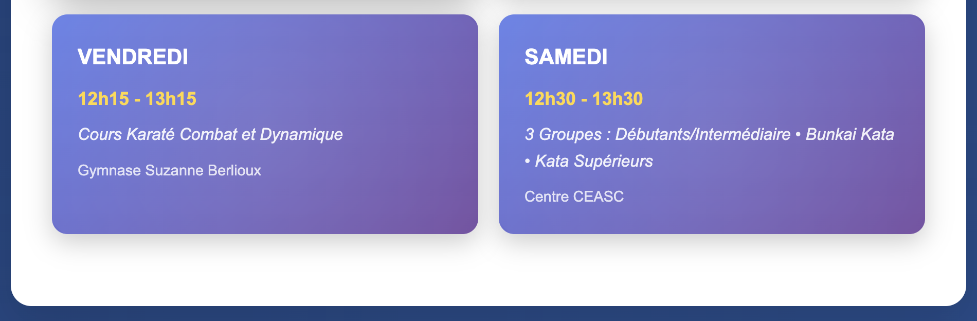 Cours karaté paris midi